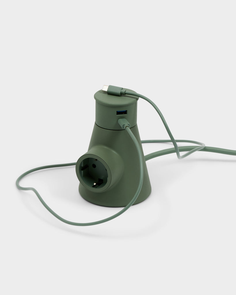 Power Adapter - Mossy Green Pedestal