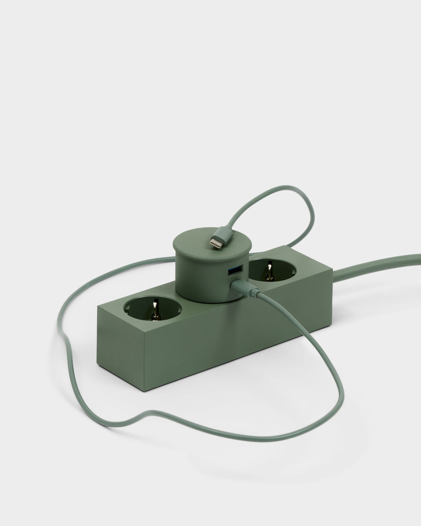 Power Adapter - Mossy Green Pedestal