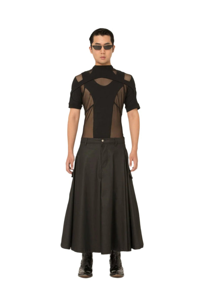 Denim Pleated Skirt JNORIG