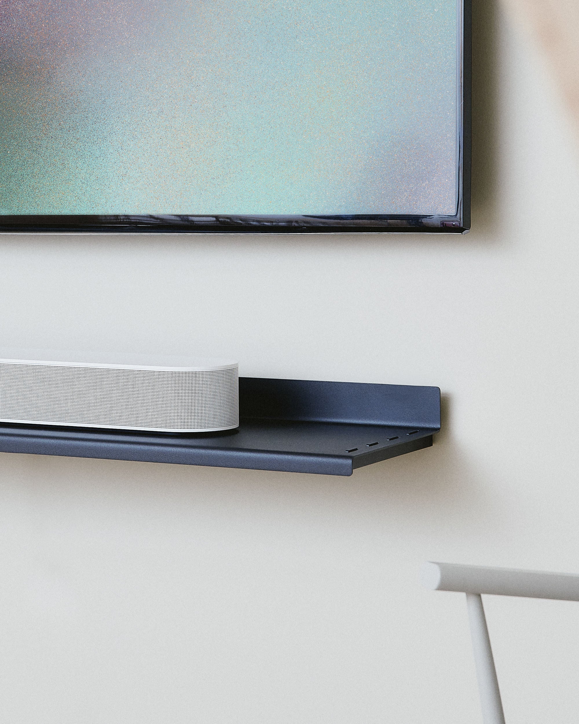 Soundbar Shelf 100 - Charcoal Charcoal Pedestal