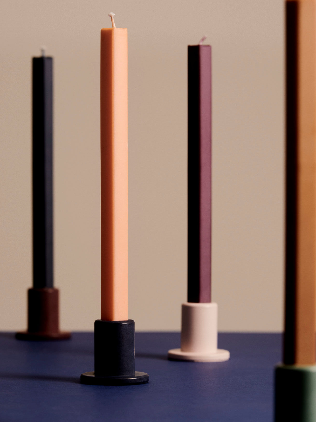 Tube Candleholder Concrete HAY