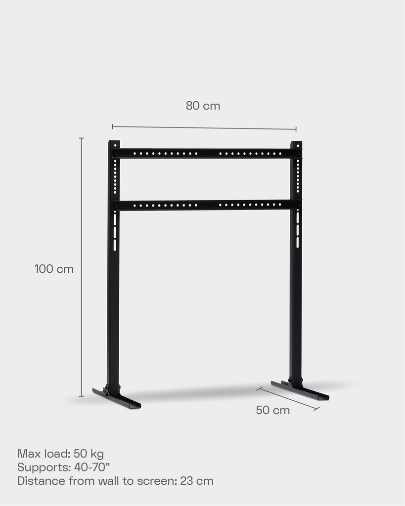 Straight Tall Stand - Charcoal Pedestal