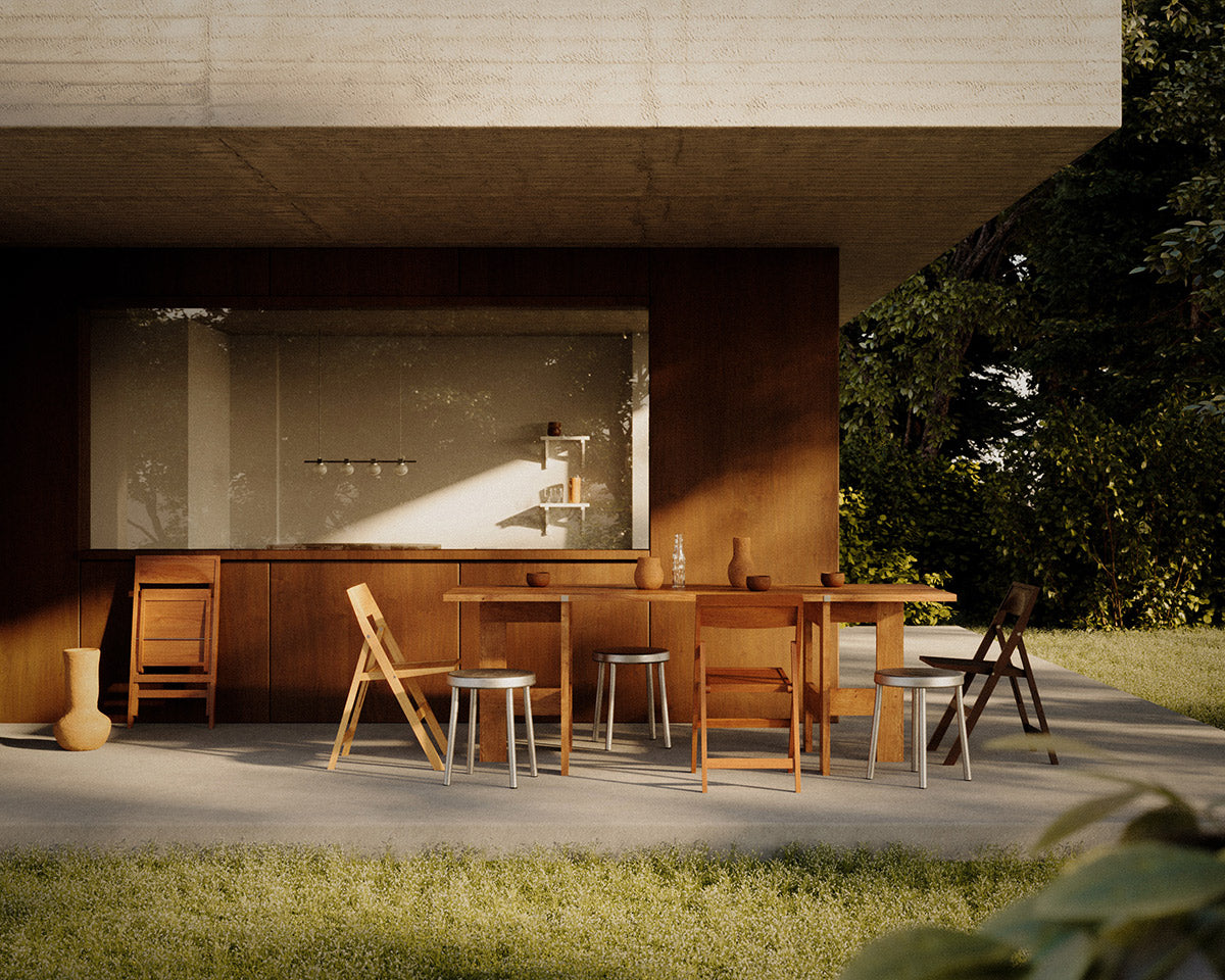 FRAMA - Tasca Stool | Aluminum