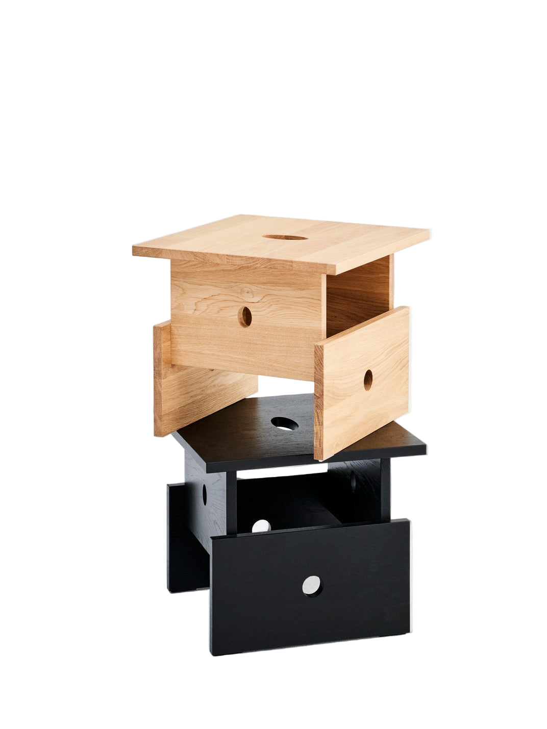 Wood Box Coffee Table - Black Water-Based Lacquered Oak HAY