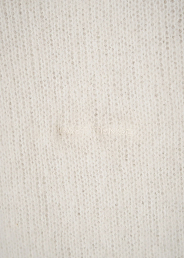 PAST TENSE Brushed Alpaca Crewneck Knit - Off White 