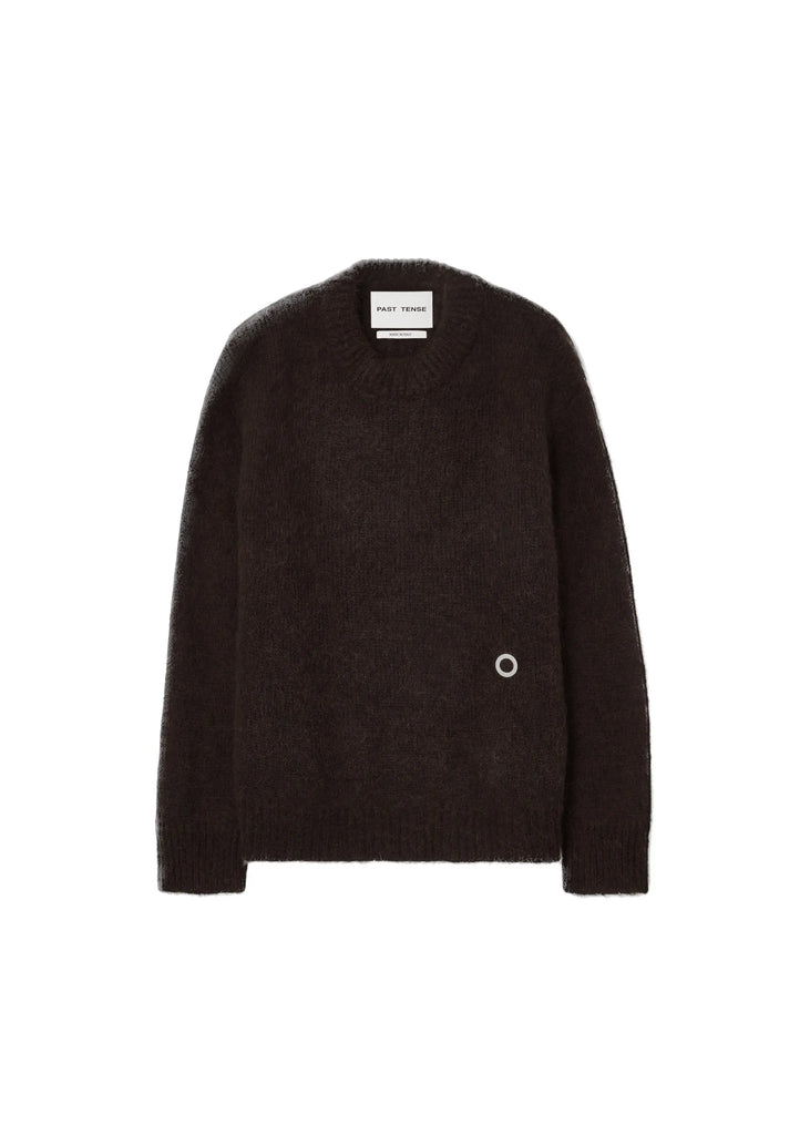 PAST TENSE Brushed Alpaca Crewneck Knit - Taupe 