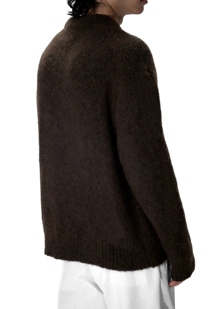 PAST TENSE Brushed Alpaca Crewneck Knit - Taupe 