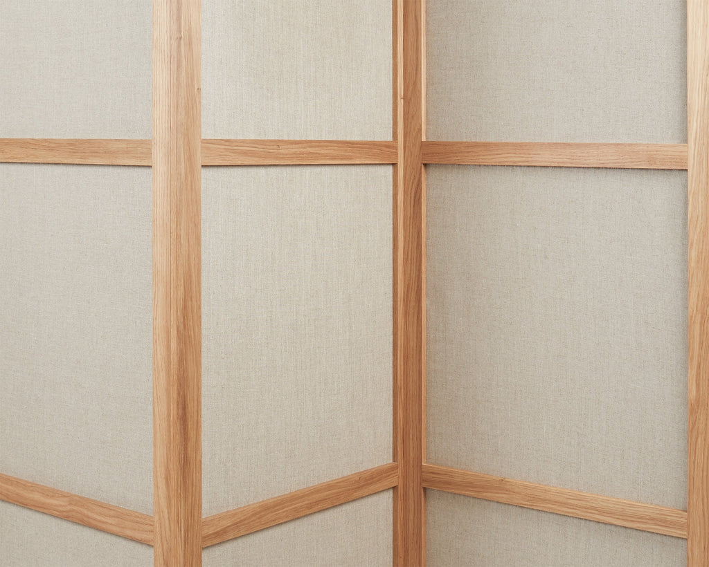 FRAMA - Frame Room Divider | Natural Oak / Linen | Three Panels FRAMA