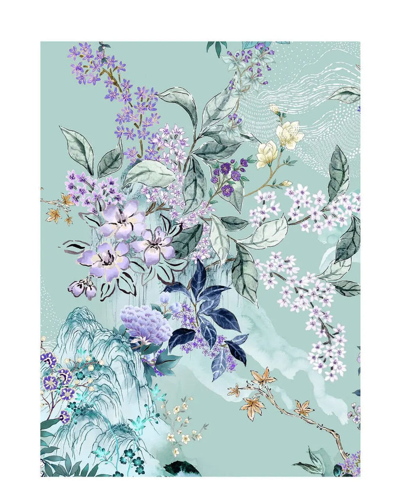 MENG Green Pagoda Silk Satin Pyjama Set Pyjama 