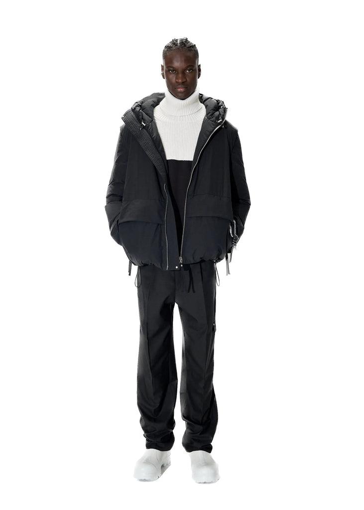 PAST TENSE Hybrid Puffer Jacket - Black 