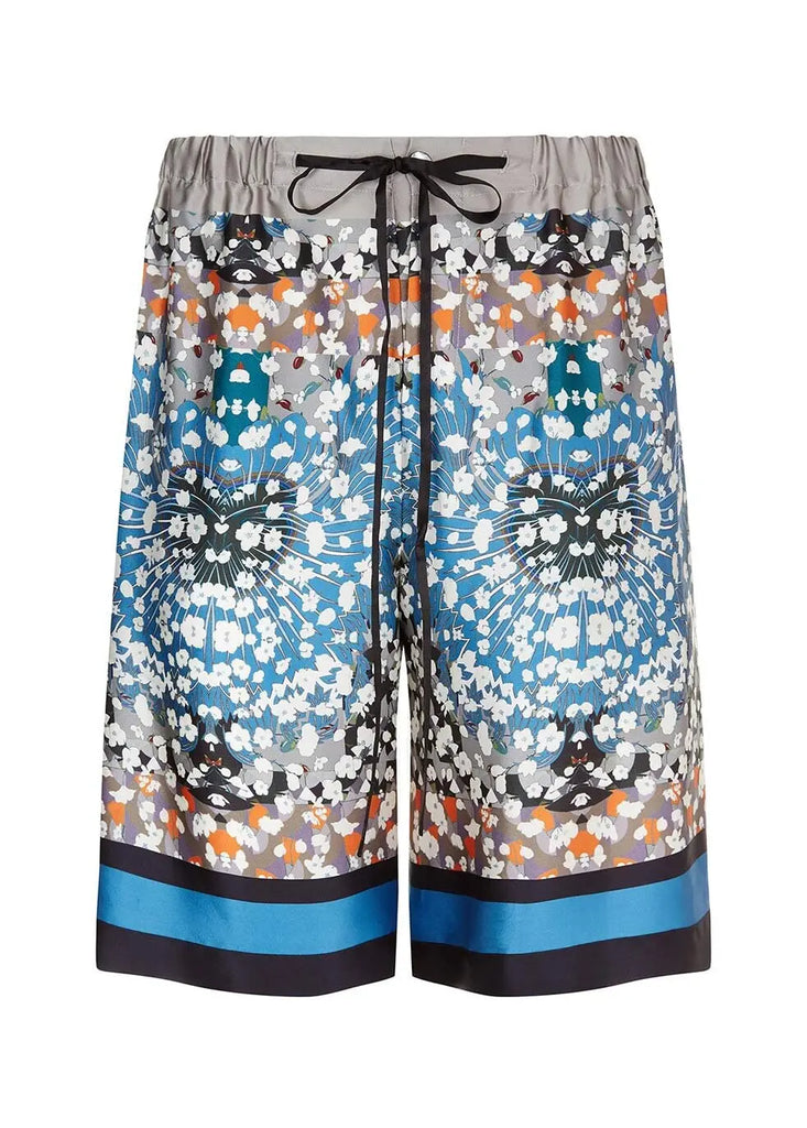 MENG Long Silk Satin Shorts 