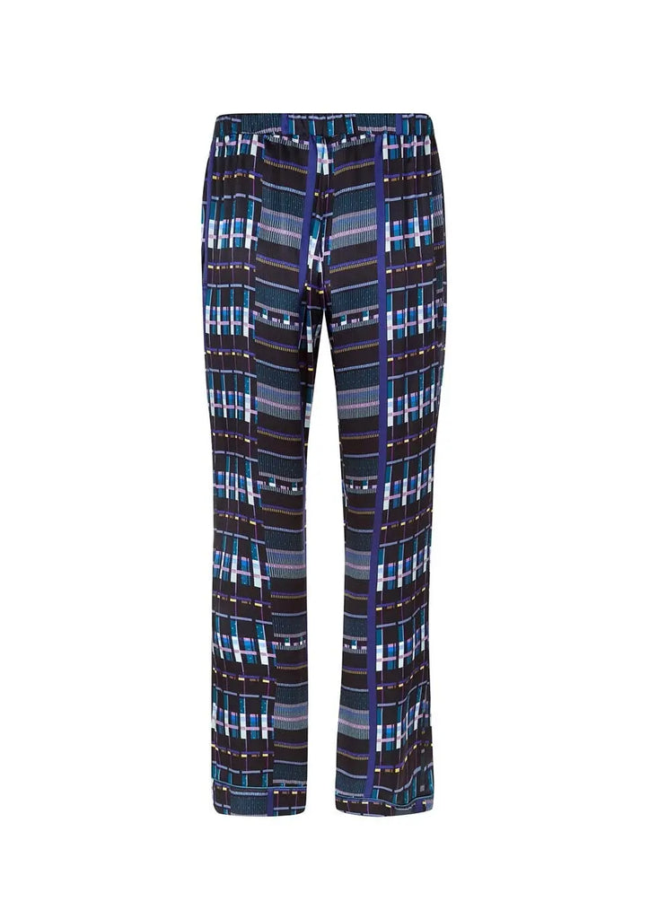 MENG Men’s Blue Silk Satin Trousers 