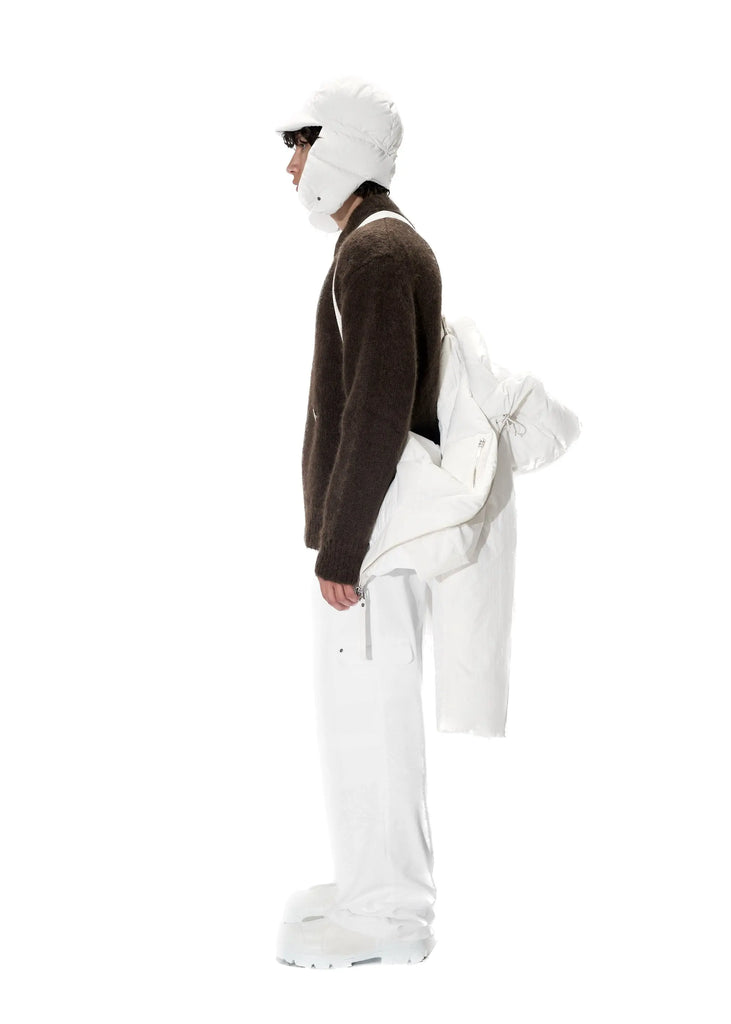 PAST TENSE Nylon Insulated Flap Cap - Off White 