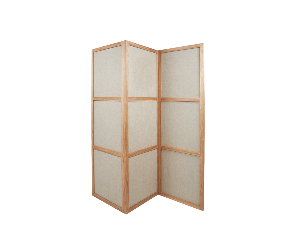 FRAMA - Frame Room Divider | Natural Oak / Linen | Three Panels FRAMA