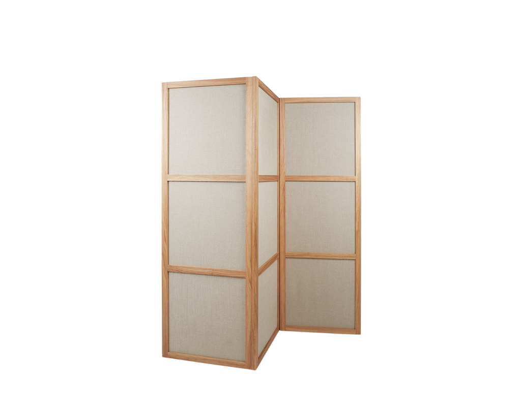 FRAMA - Frame Room Divider | Natural Oak / Linen | Three Panels FRAMA