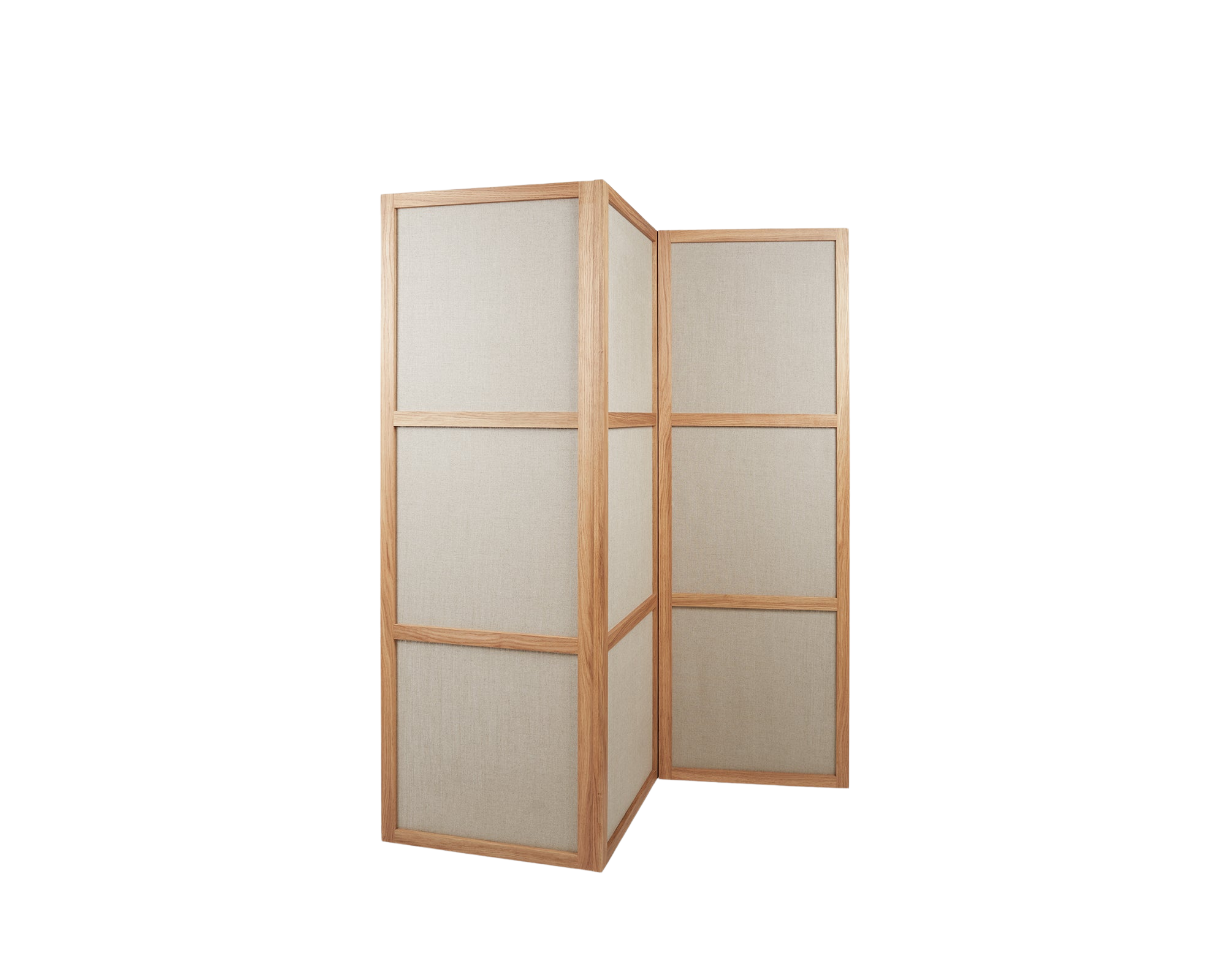FRAMA - Frame Room Divider | Natural Oak / Linen | Three Panels
