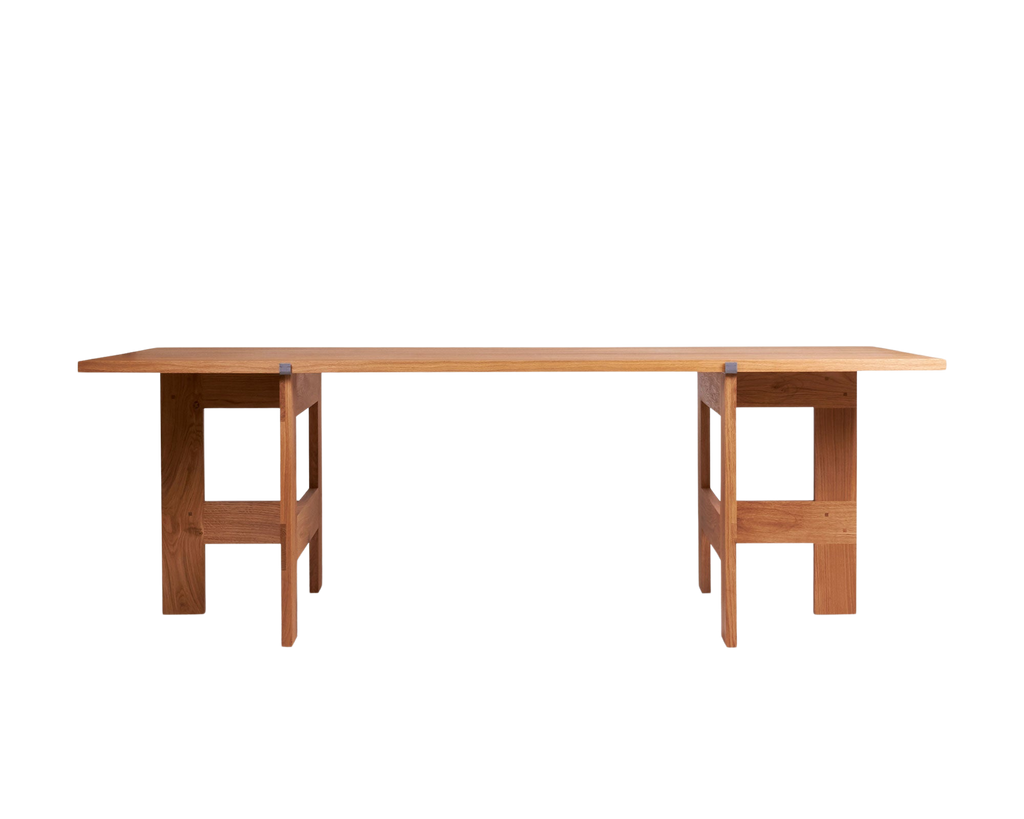 FRAMA - Farmhouse Trestle Table | Natural Oak | L220 Planks FRAMA