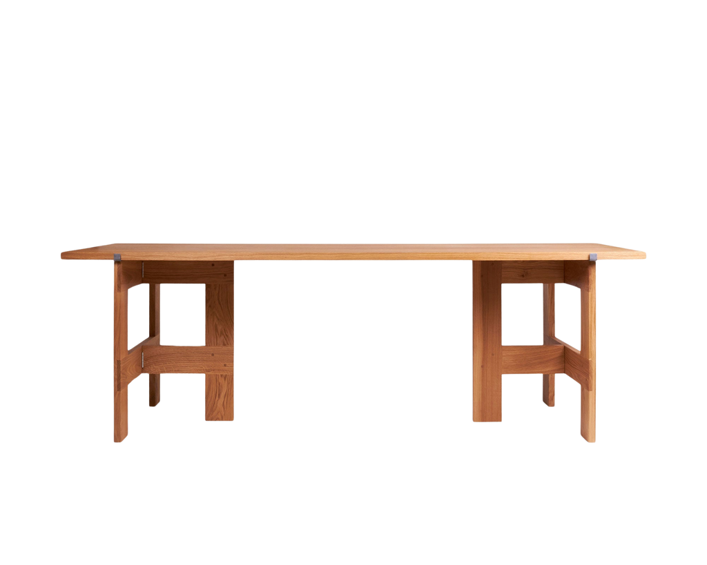 FRAMA - Farmhouse Trestle Table | Natural Oak | L220 Planks FRAMA