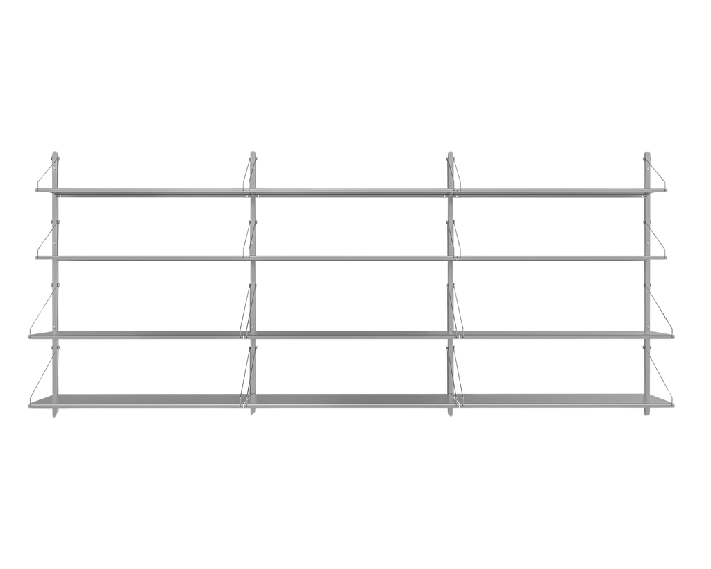 FRAMA - Shelf Library Triple Section | Stainless Steel | H108.4 / W80 FRAMA