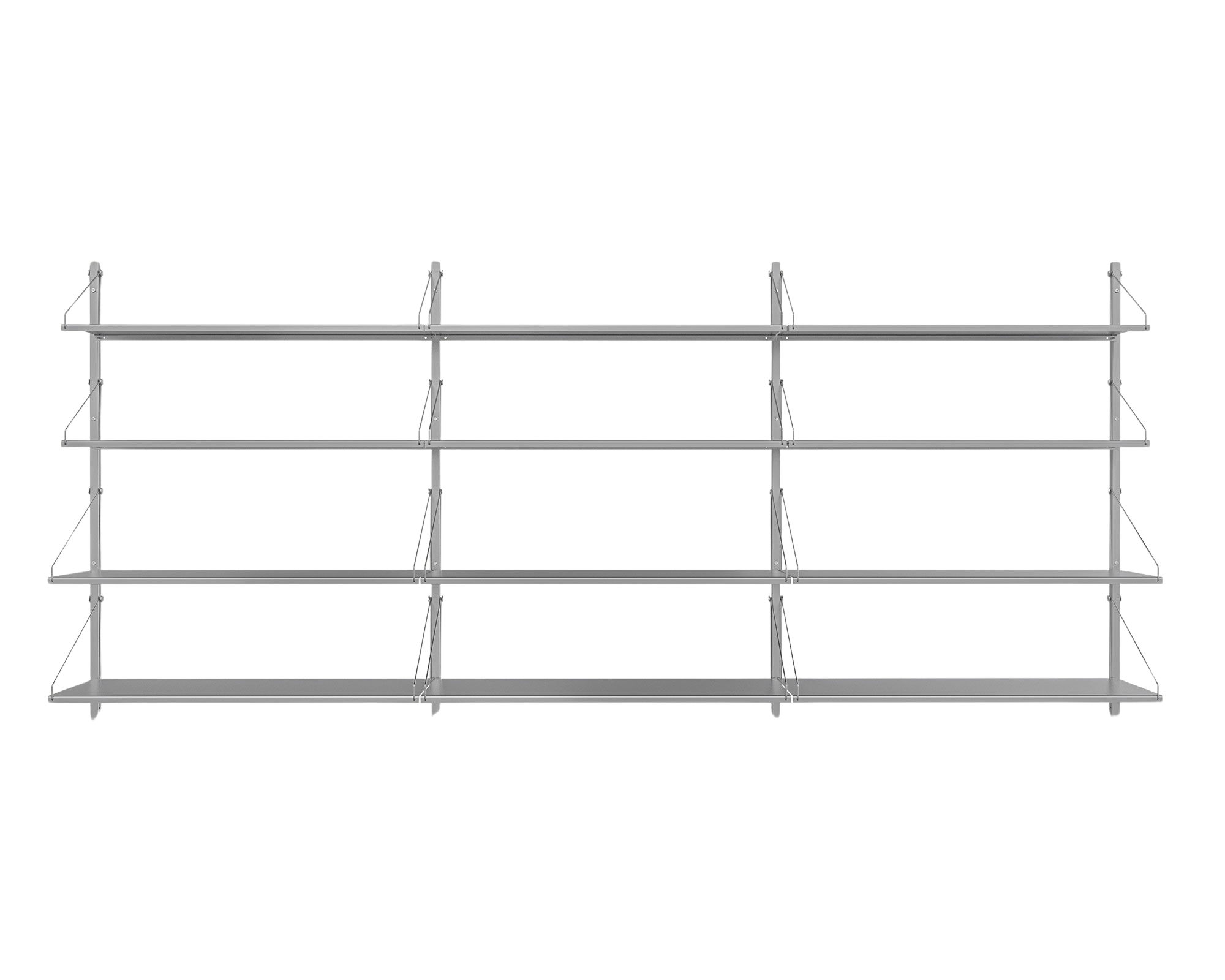 FRAMA - Shelf Library Triple Section | Stainless Steel | H108.4 / W80