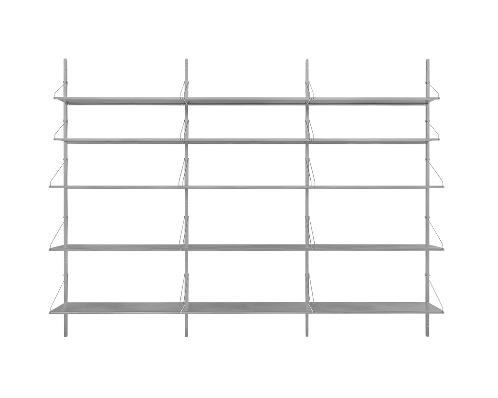 FRAMA - Shelf Library Triple Section | Stainless Steel | H185.2 / W80