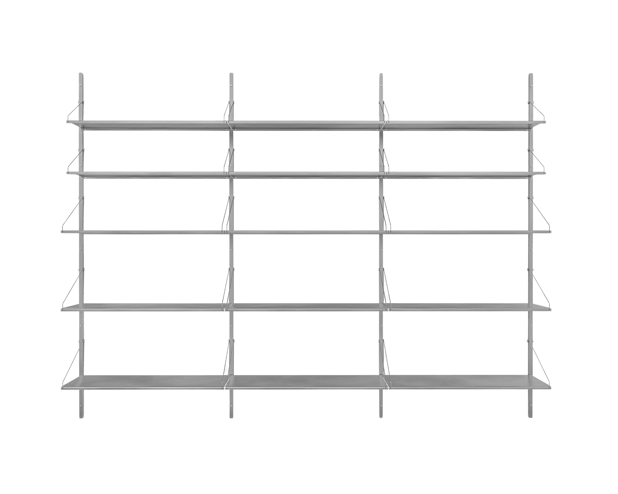 FRAMA - Shelf Library Triple Section | Stainless Steel | H185.2 / W80