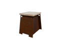 FRAMA - 64 Plinth | Corten Steel / Travertine