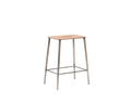 FRAMA - Adam Stool | Raw Steel / Natural Leather | H50