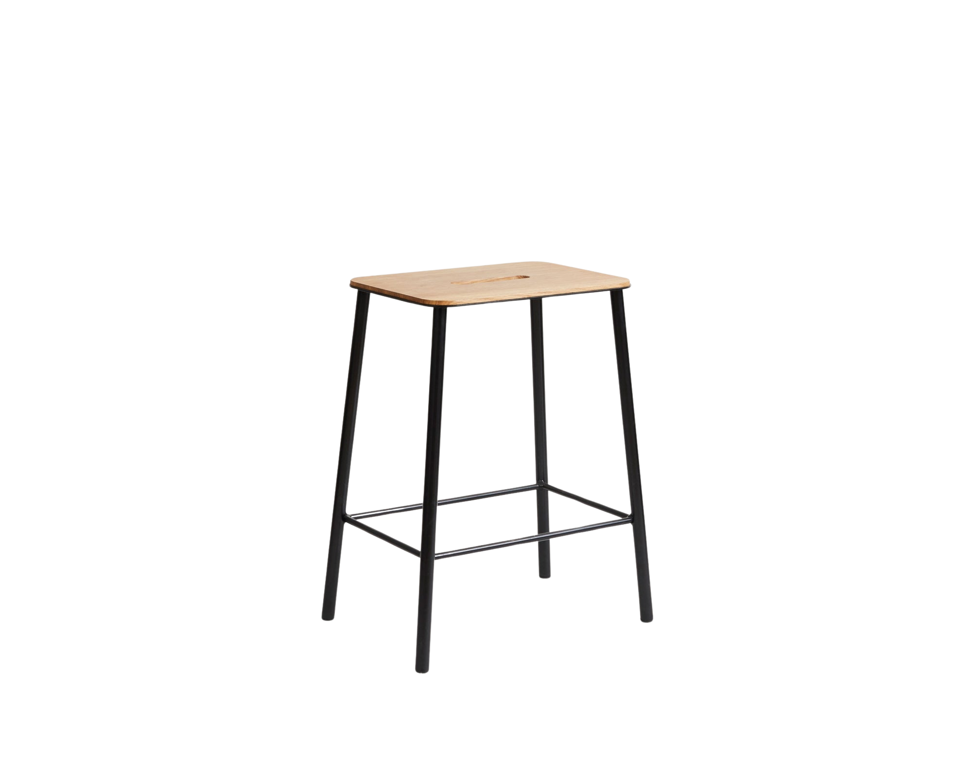 FRAMA - Adam Stool | Black / Oak | H50