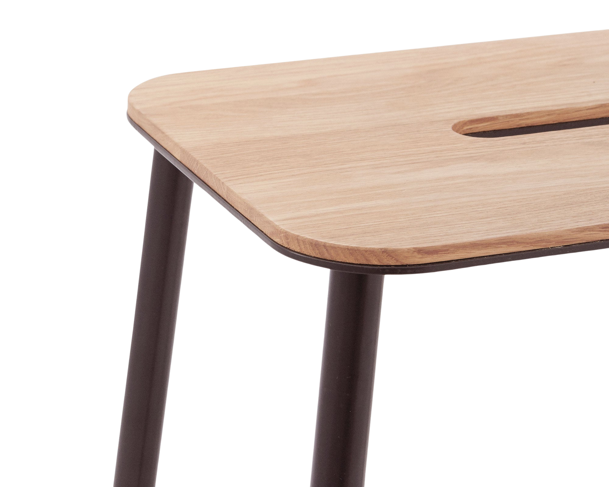 FRAMA - Adam Stool | Black / Oak | H50