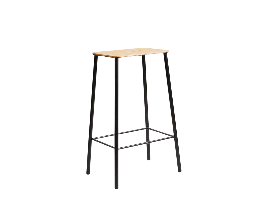 FRAMA - Adam Stool | Black / Oak | H65 FRAMA