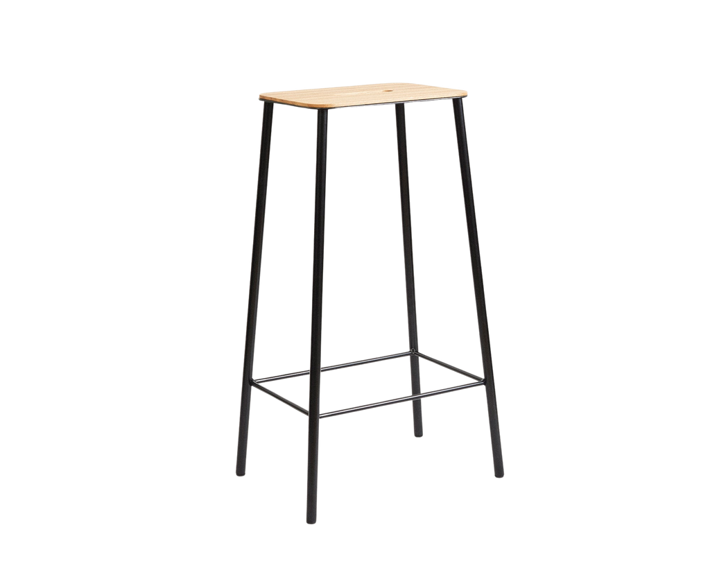 FRAMA - Adam Stool | Black / Oak | H76