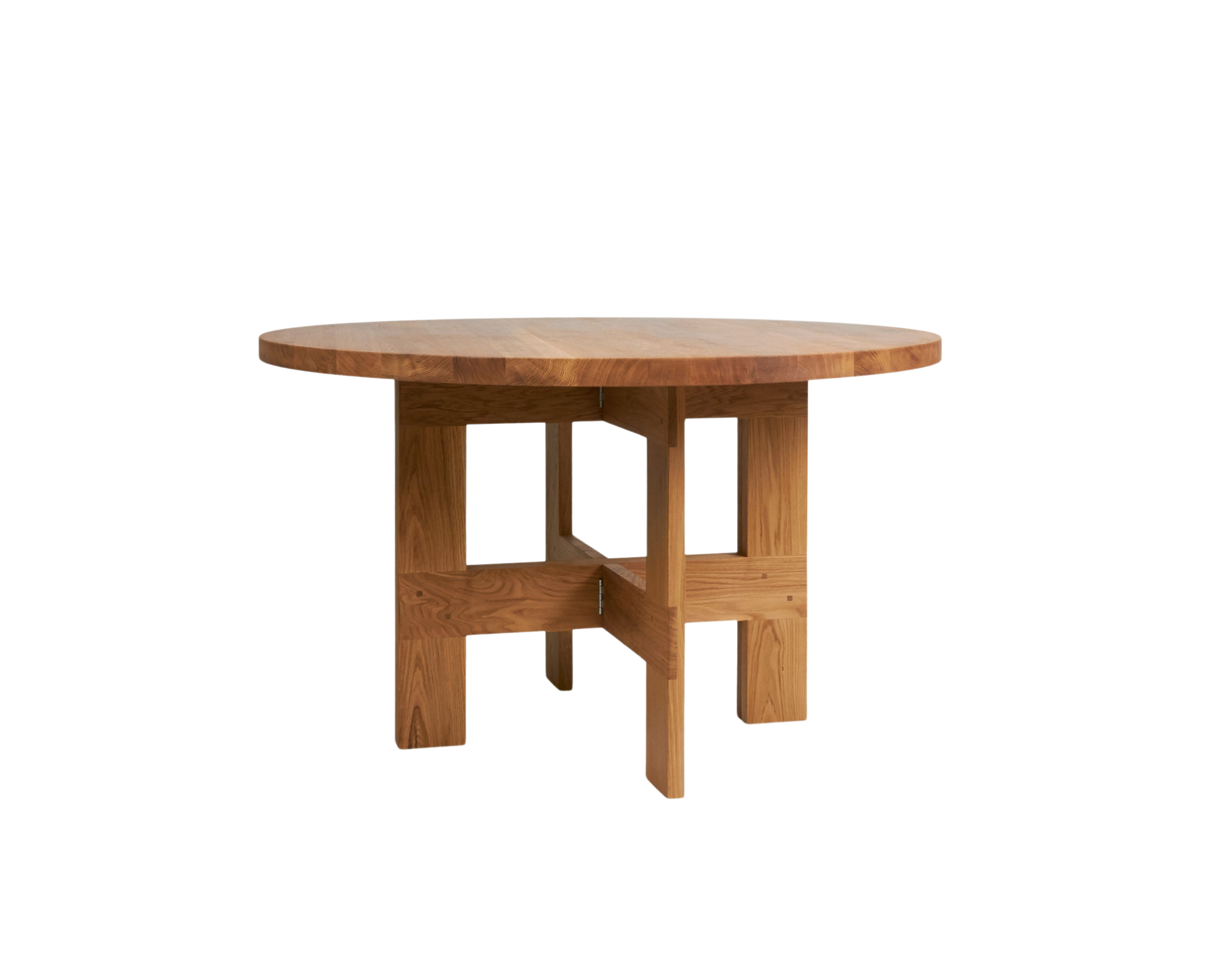 FRAMA - Farmhouse Trestle Table | Natural Oak | 120 Ø Round