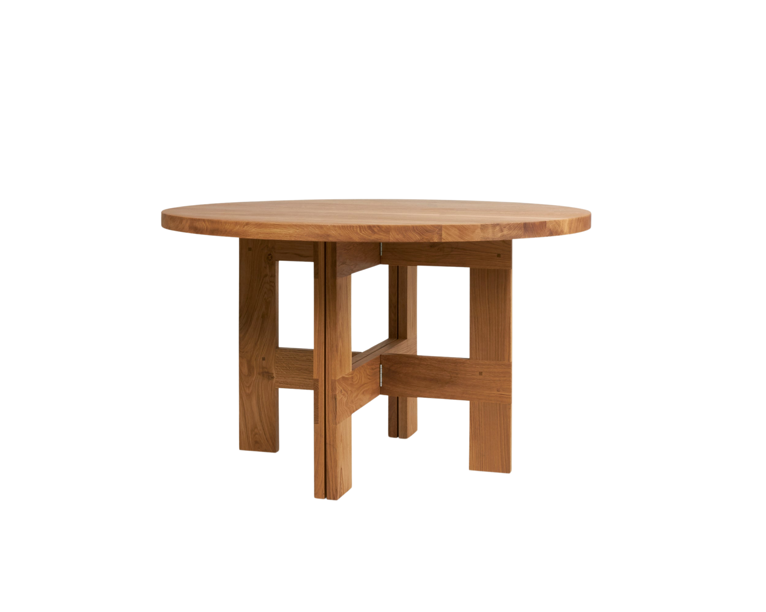 FRAMA - Farmhouse Trestle Table | Natural Oak | 120 Ø Round