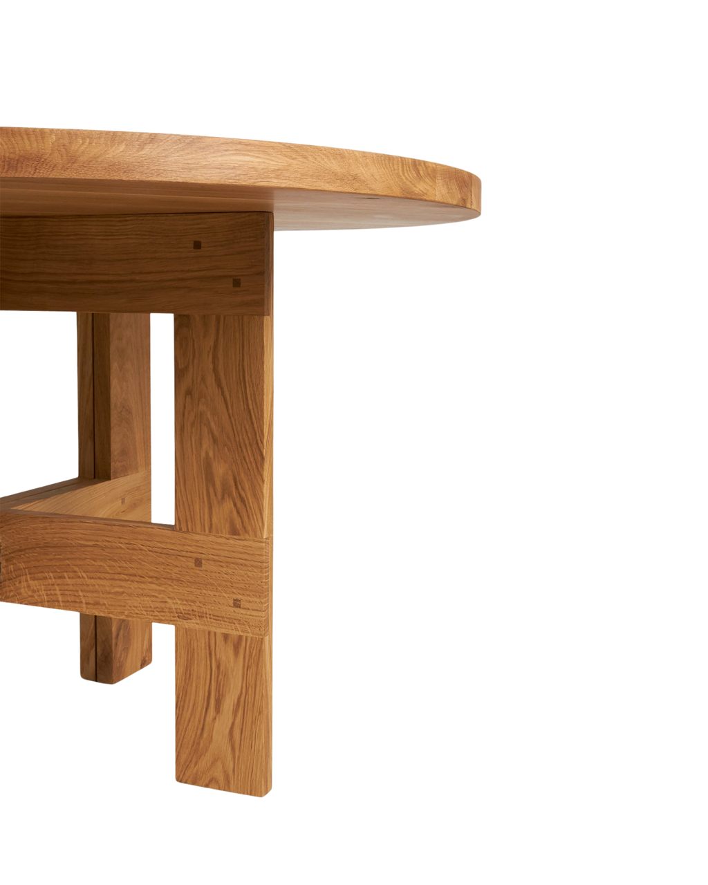FRAMA - Farmhouse Trestle Table | Natural Oak | 120 Ø Round