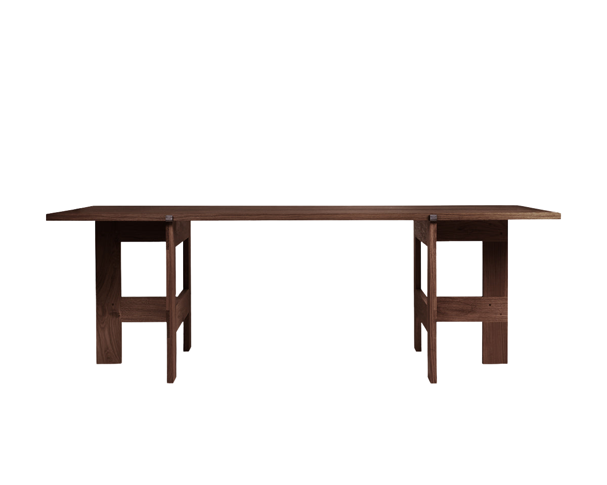 FRAMA - Farmhouse Trestle Table | Dark Oak | L220 Planks