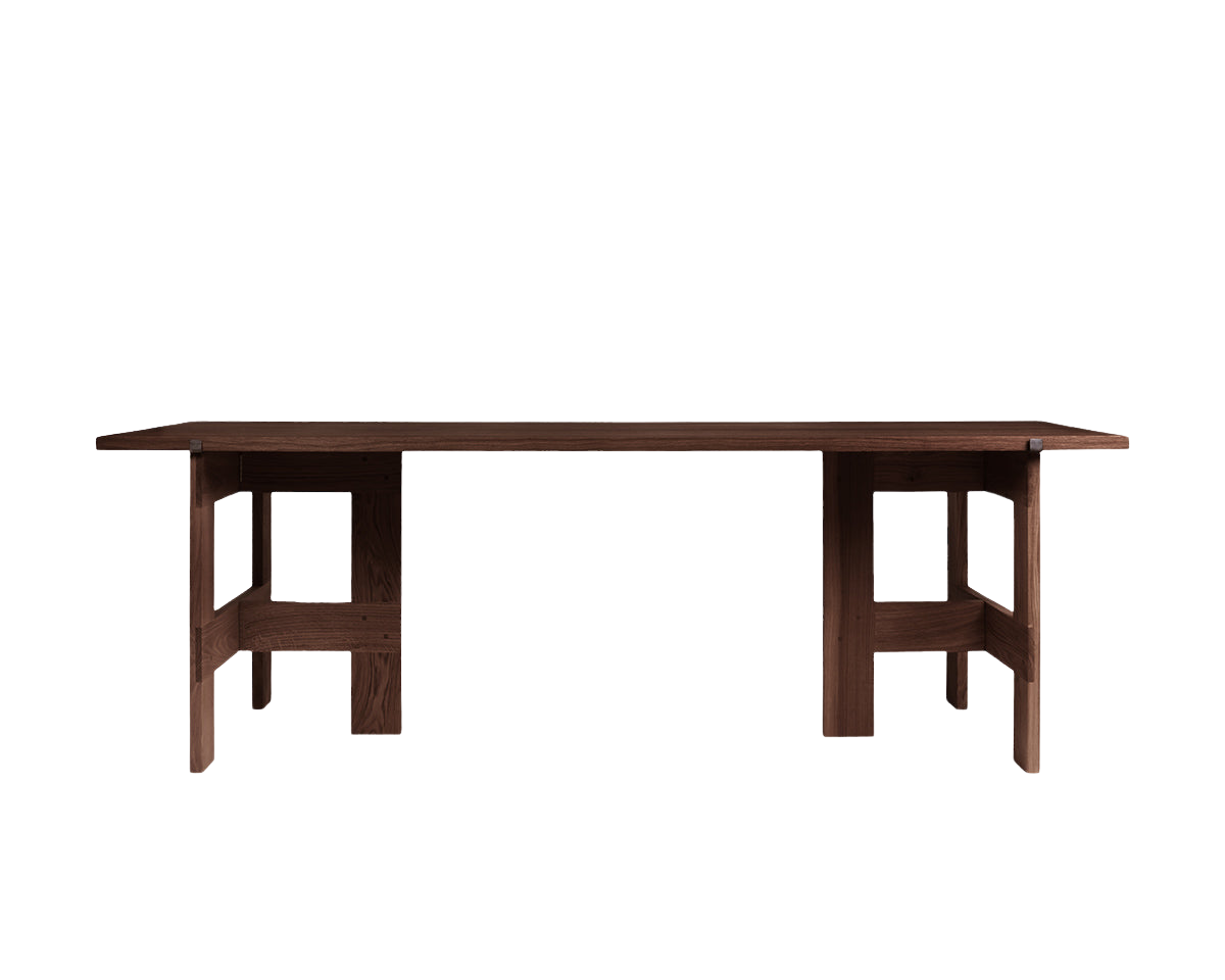 FRAMA - Farmhouse Trestle Table | Dark Oak | L220 Planks