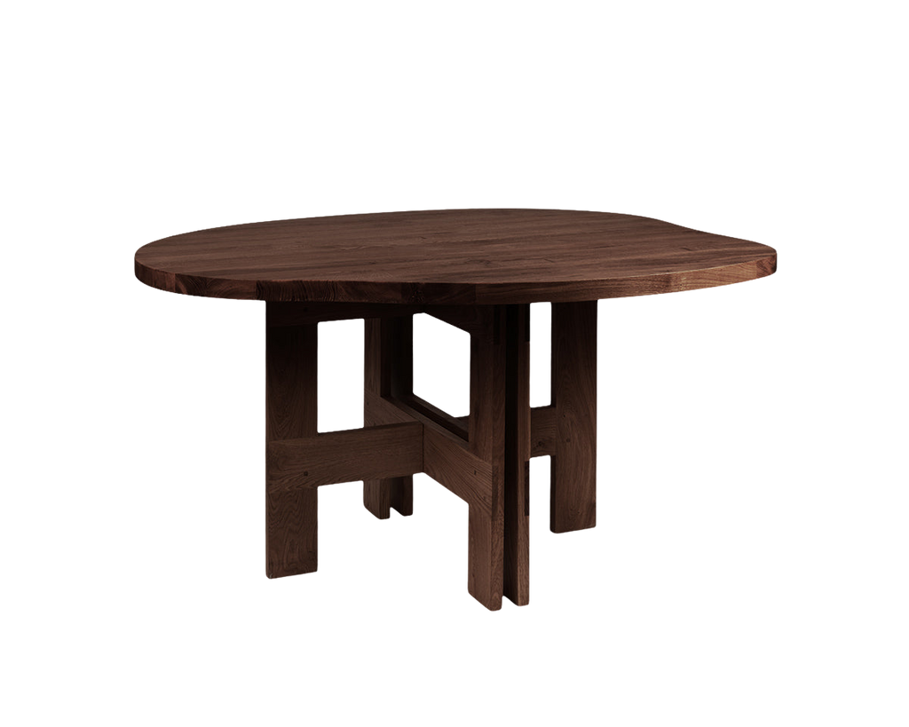 FRAMA - Farmhouse Trestle Table | Dark Oak | Pond