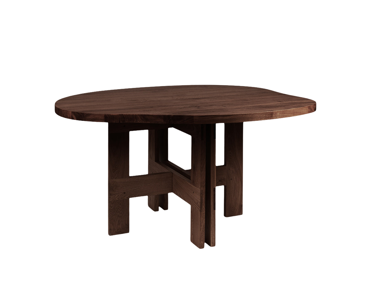 FRAMA - Farmhouse Trestle Table | Dark Oak | Pond Frama