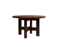 FRAMA - Farmhouse Trestle Table | Dark Oak | 140 Ø Round