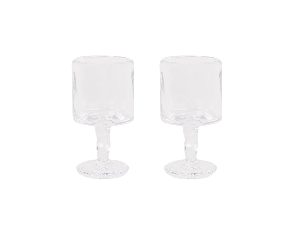 FRAMA - 0405 Stem Glass Set of Two | Clear | Medium Frama