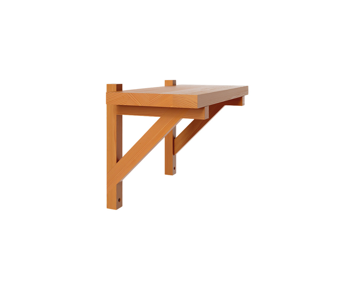 FRAMA - Bracket Shelf | Warm Brown Pine | Small