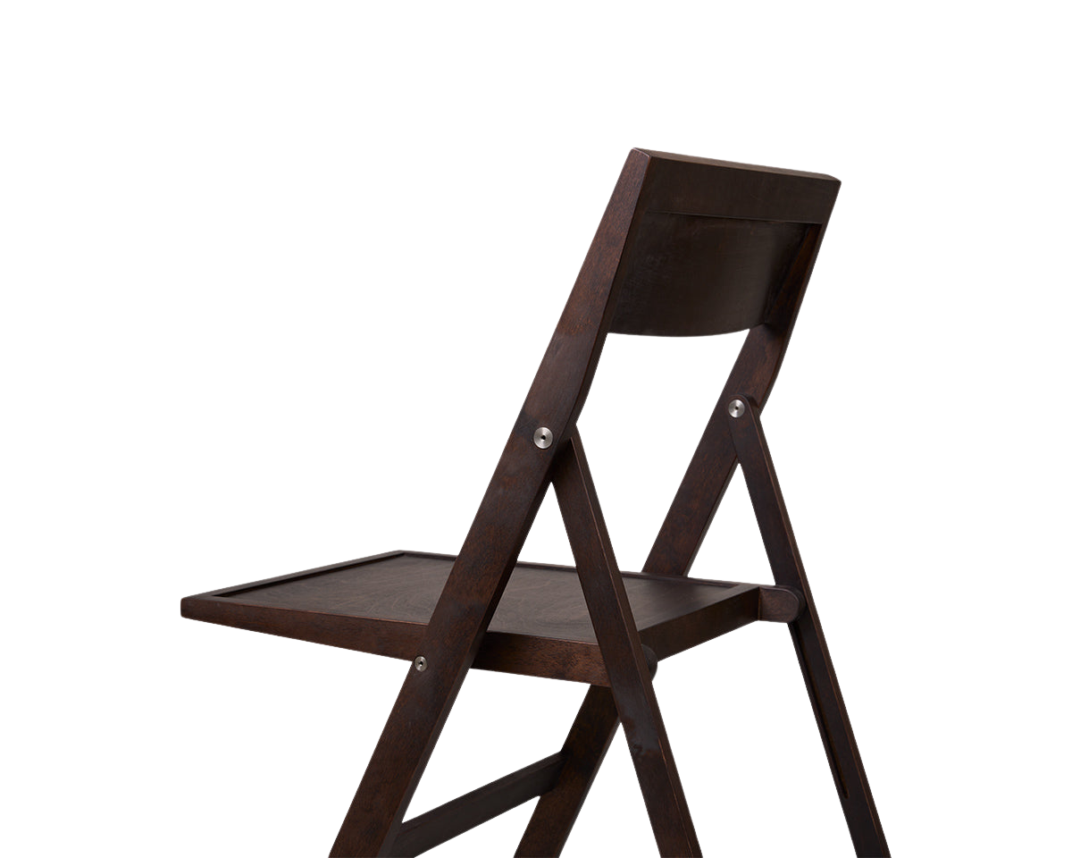 FRAMA - Folding Flat Chair | Dark Brown Birch