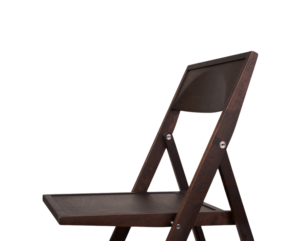 FRAMA - Folding Flat Chair | Dark Brown Birch