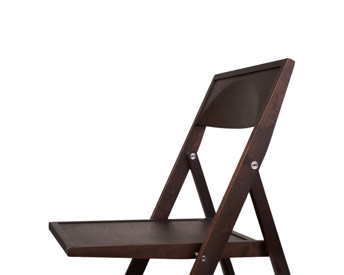 FRAMA - Folding Flat Chair | Dark Brown Birch
