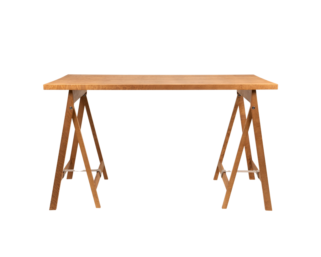 FRAMA - Folding Flat Trestle Table | Warm Brown Birch