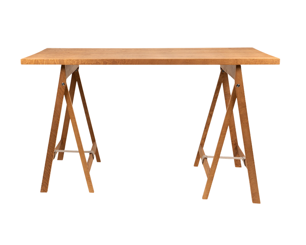 FRAMA - Folding Flat Trestle Table | Warm Brown Birch