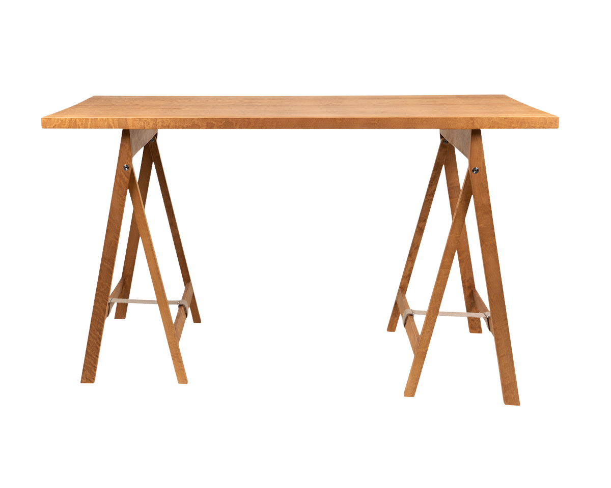 FRAMA - Folding Flat Trestle Table | Warm Brown Birch