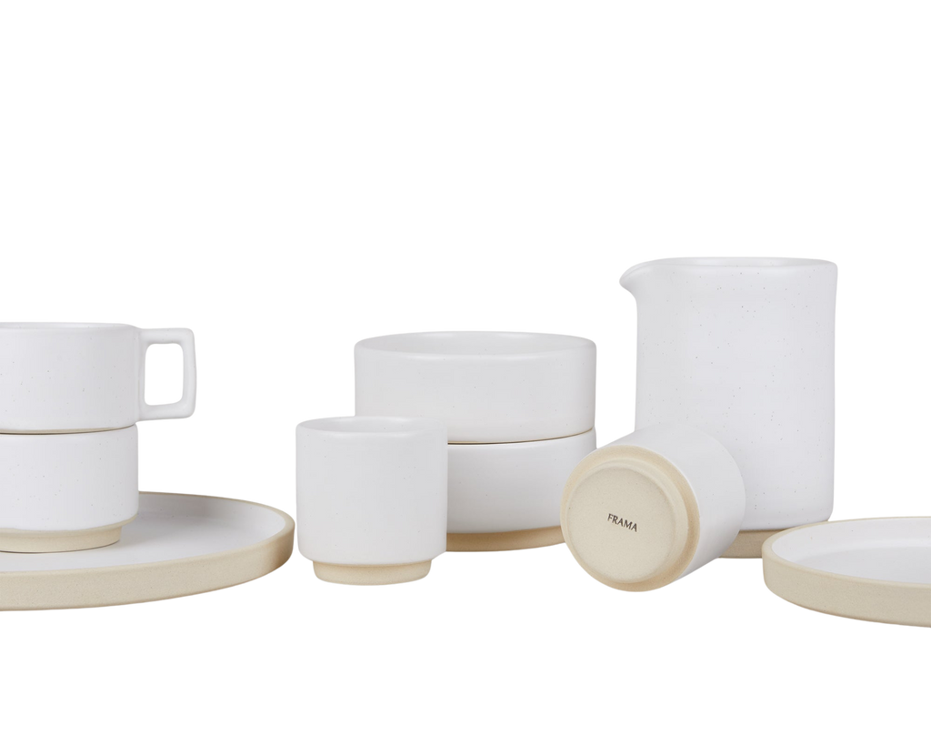 FRAMA - Otto Ceramic Bowls Set of Two | White | Medium Frama