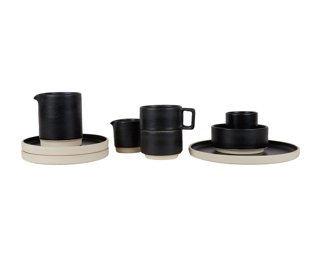 FRAMA - Otto Ceramic Plate Set of Two | Black | Small Frama